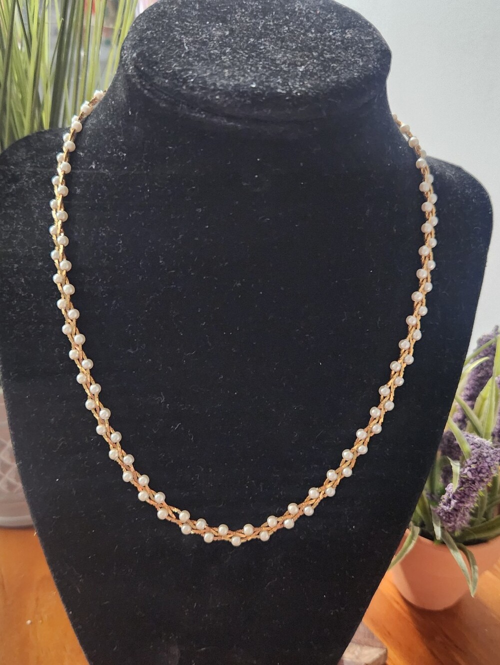 Vintage Gold Tone With Faux Pearls